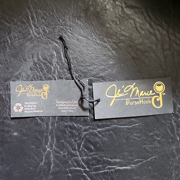 Fumi Black Leather and Silver Metal Bracelet Purse Hook - Picture 5 of 12